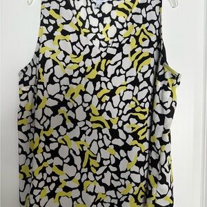 Stylish Black and Yellow Patterned Women's Top